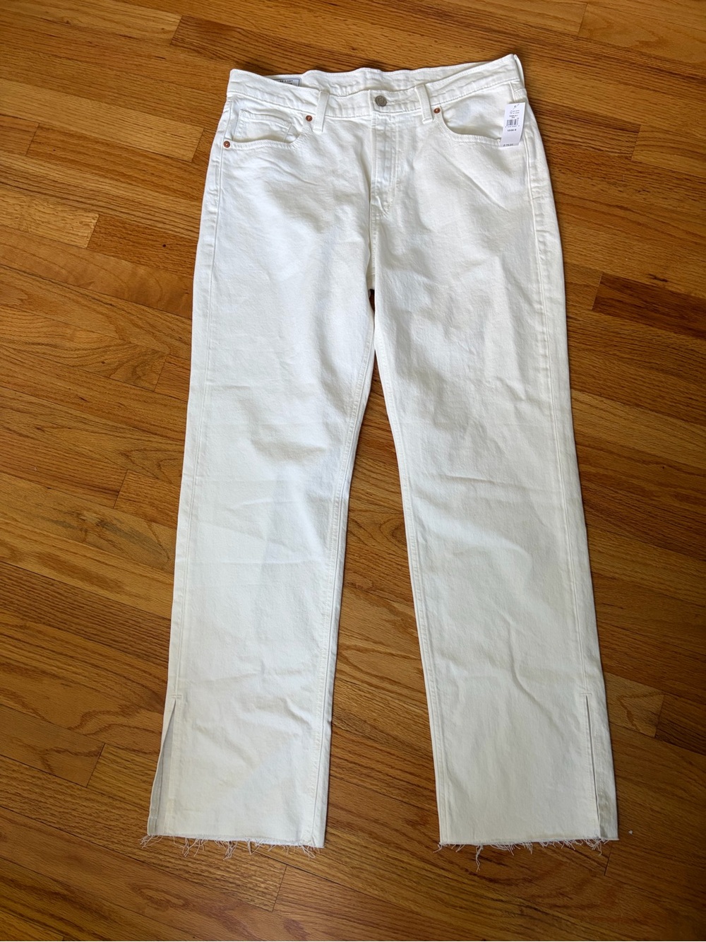 GAP Off White Straight-Leg Jeans